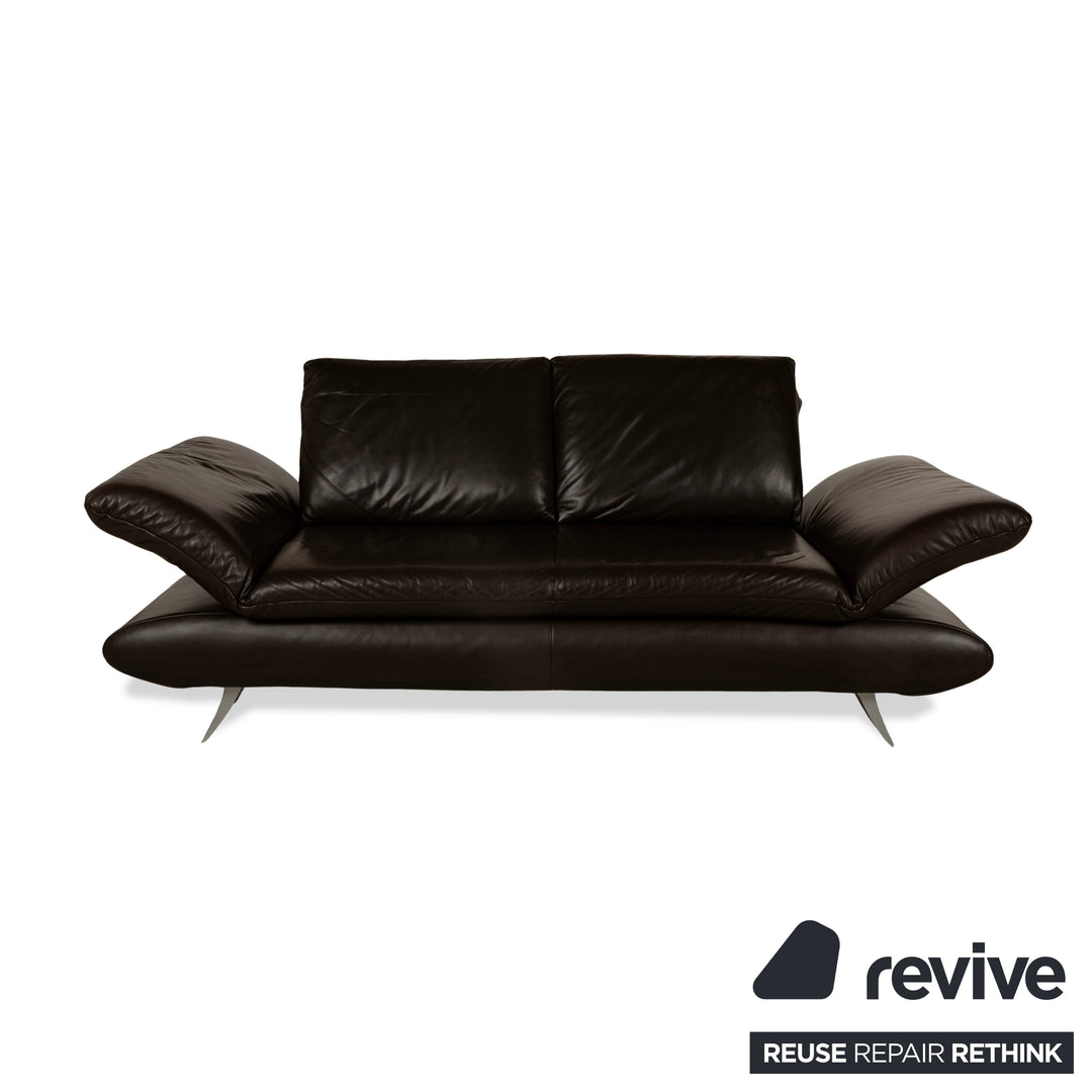 Koinor Velutti Leder Zweisitzer Braun manuelle Funktion Sofa Couch