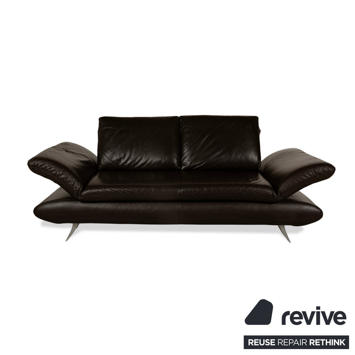 Koinor Velutti Leder Zweisitzer Braun manuelle Funktion Sofa Couch