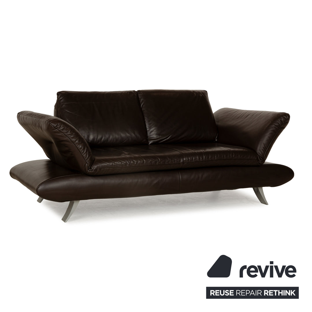 Koinor Velutti Leder Zweisitzer Braun manuelle Funktion Sofa Couch