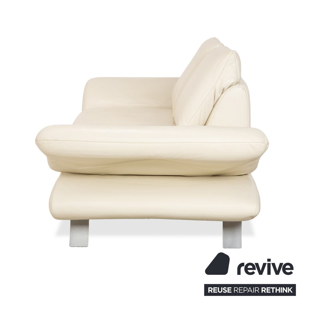 Koinor Velutti Leder Zweisitzer Creme manuelle Funktion Sofa Couch