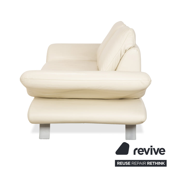 Koinor Velutti Leder Zweisitzer Creme manuelle Funktion Sofa Couch