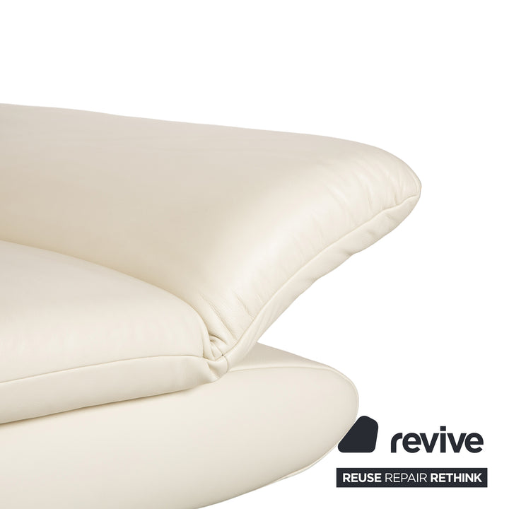 Koinor Velutti Leder Zweisitzer Creme manuelle Funktion Sofa Couch