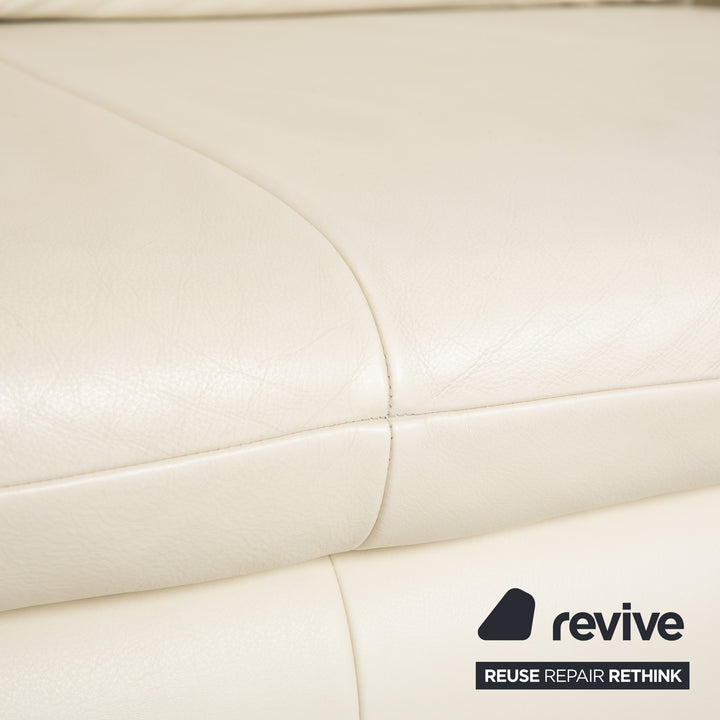 Koinor Velutti Leder Zweisitzer Creme manuelle Funktion Sofa Couch