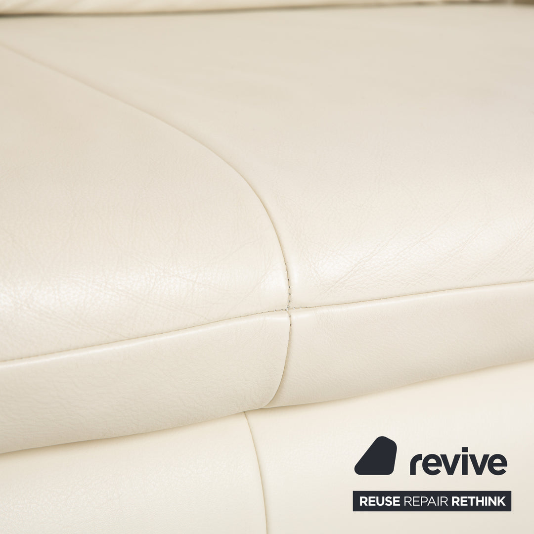 Koinor Velutti Leder Zweisitzer Creme manuelle Funktion Sofa Couch