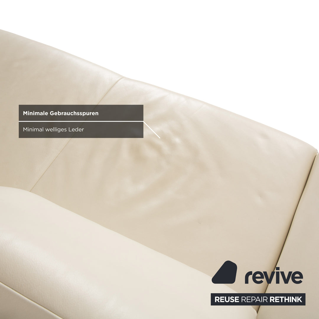 Koinor Velutti Leder Zweisitzer Creme manuelle Funktion Sofa Couch