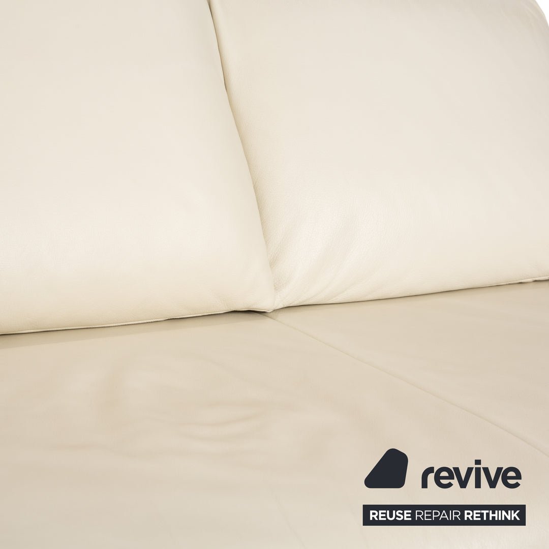 Koinor Velutti Leder Zweisitzer Creme manuelle Funktion Sofa Couch