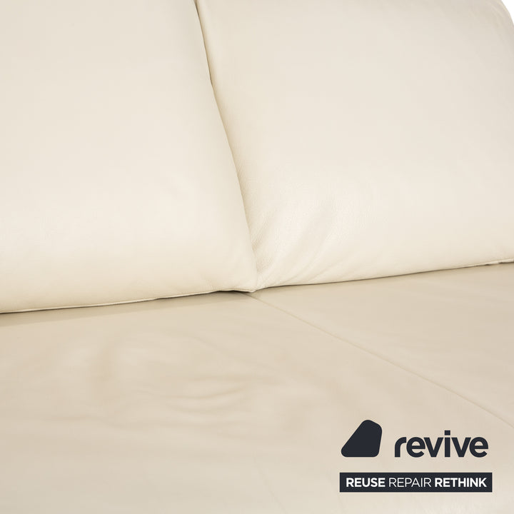 Koinor Velutti Leder Zweisitzer Creme manuelle Funktion Sofa Couch