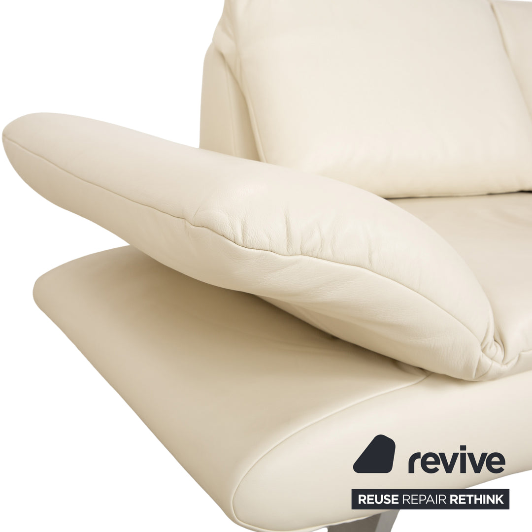 Koinor Velutti Leder Zweisitzer Creme manuelle Funktion Sofa Couch