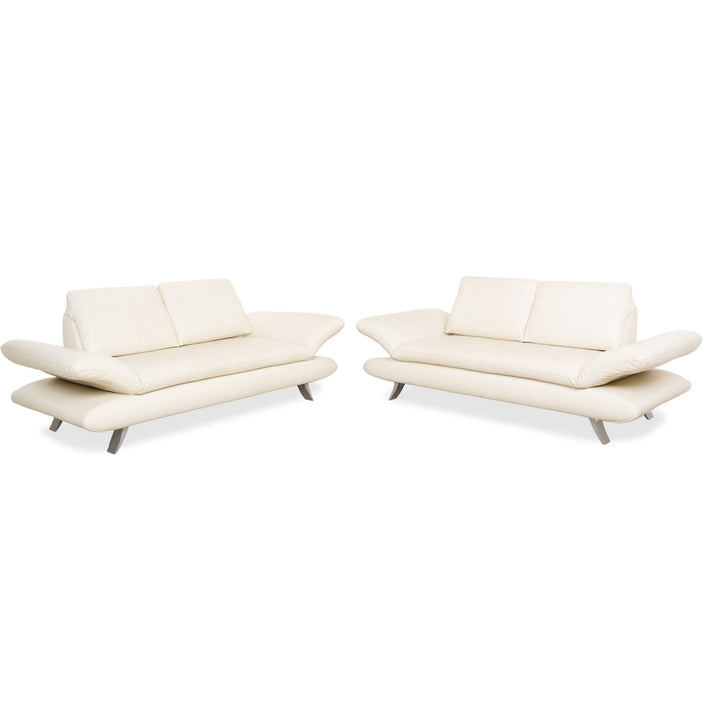 Koinor Velutti Leder Zweisitzer Creme manuelle Funktion Sofa Couch
