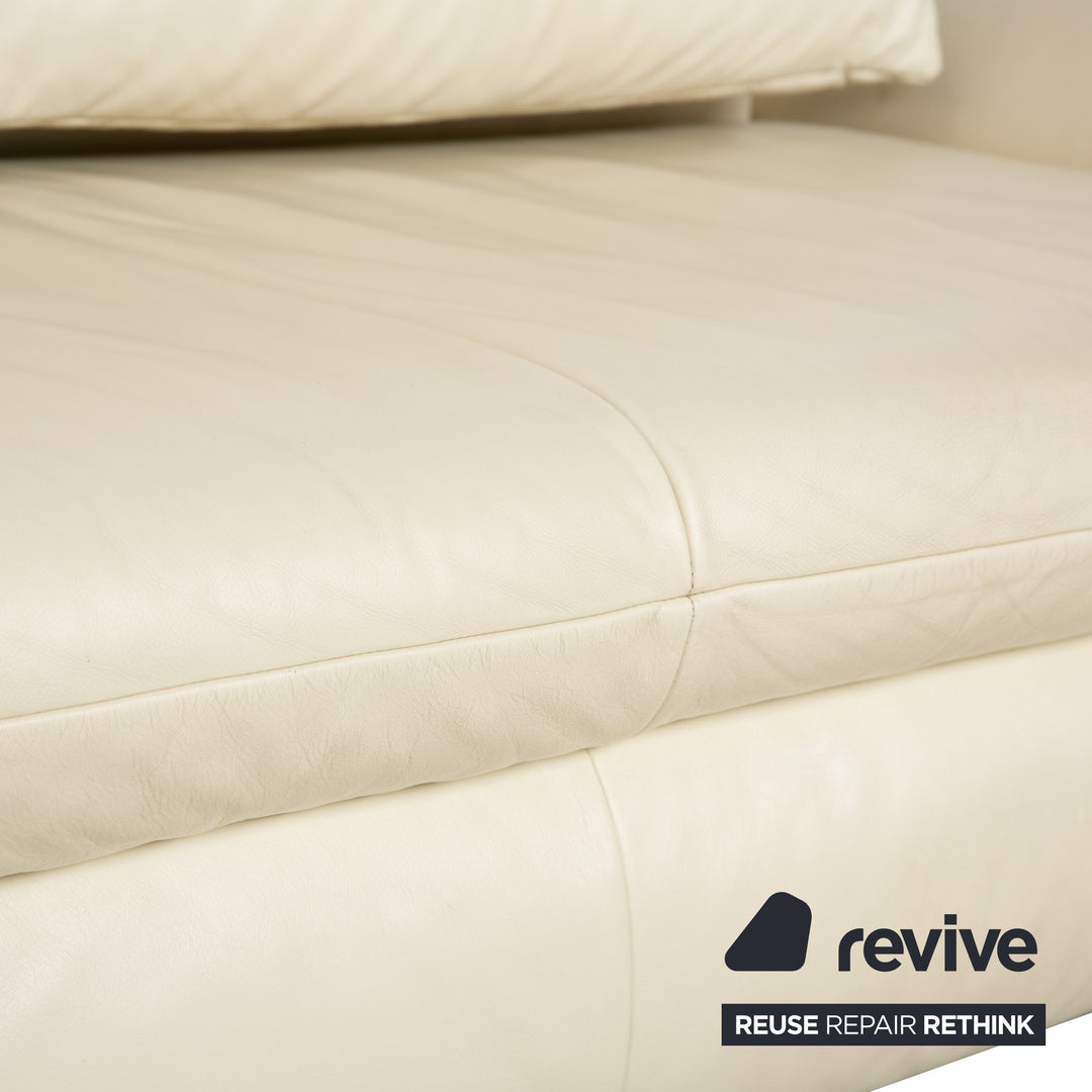 Koinor Velutti Leder Zweisitzer Creme manuelle Funktion Sofa Couch