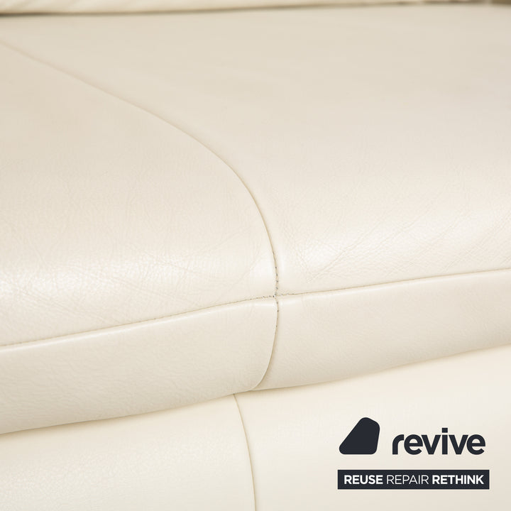 Koinor Velutti Leder Zweisitzer Creme manuelle Funktion Sofa Couch