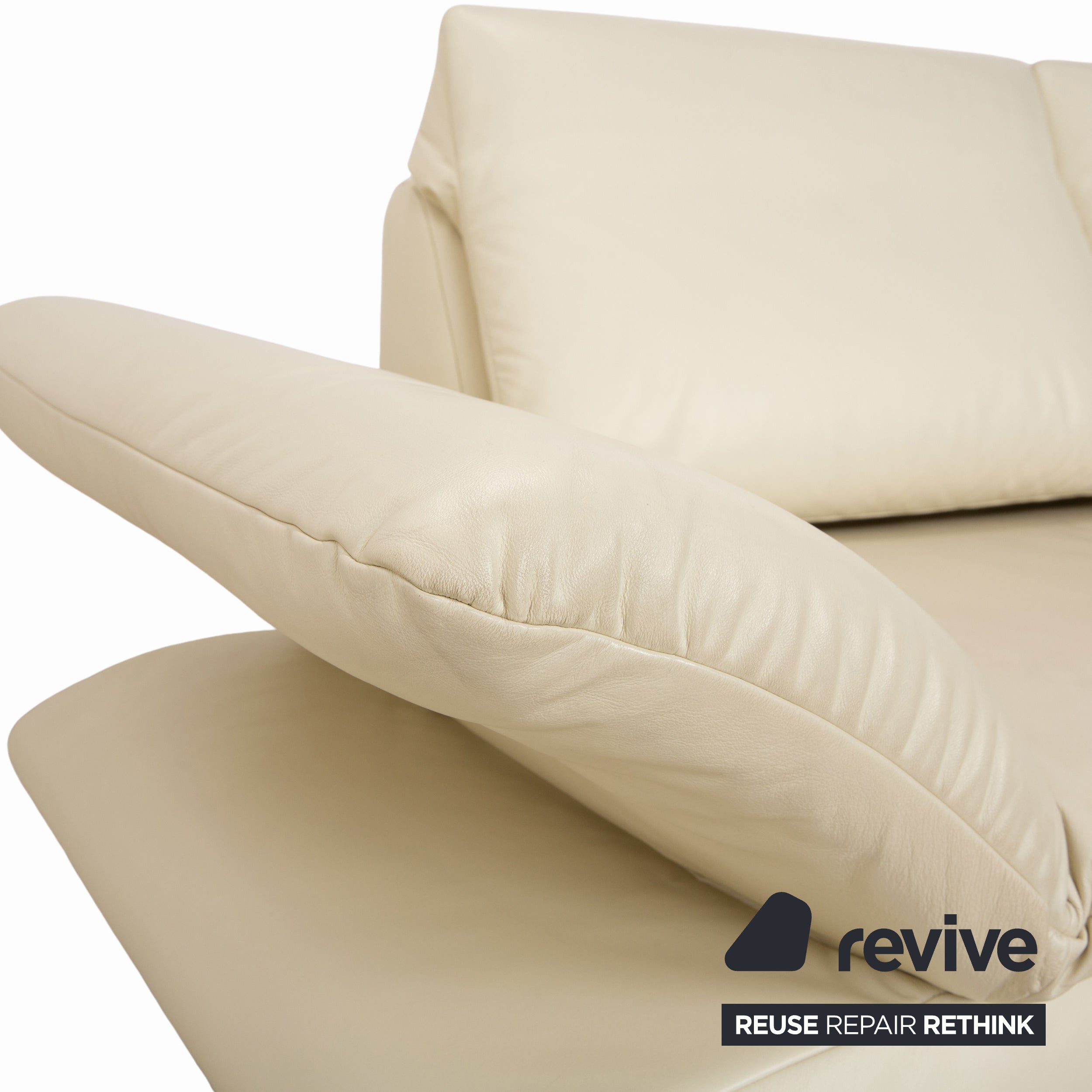 Koinor Velutti Leder Zweisitzer Creme manuelle Funktion Sofa Couch