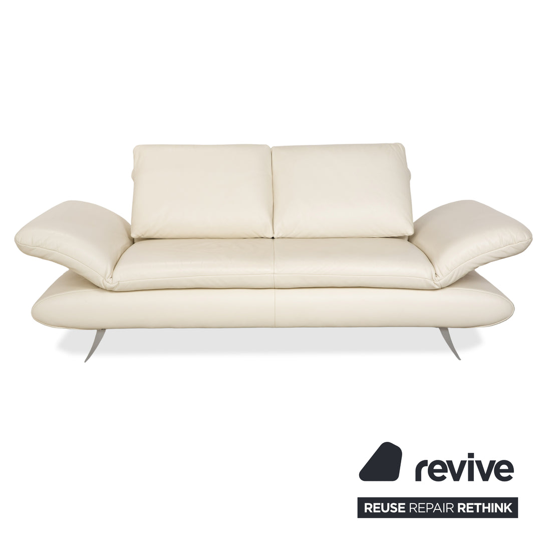 Koinor Velutti Leder Zweisitzer Creme manuelle Funktion Sofa Couch