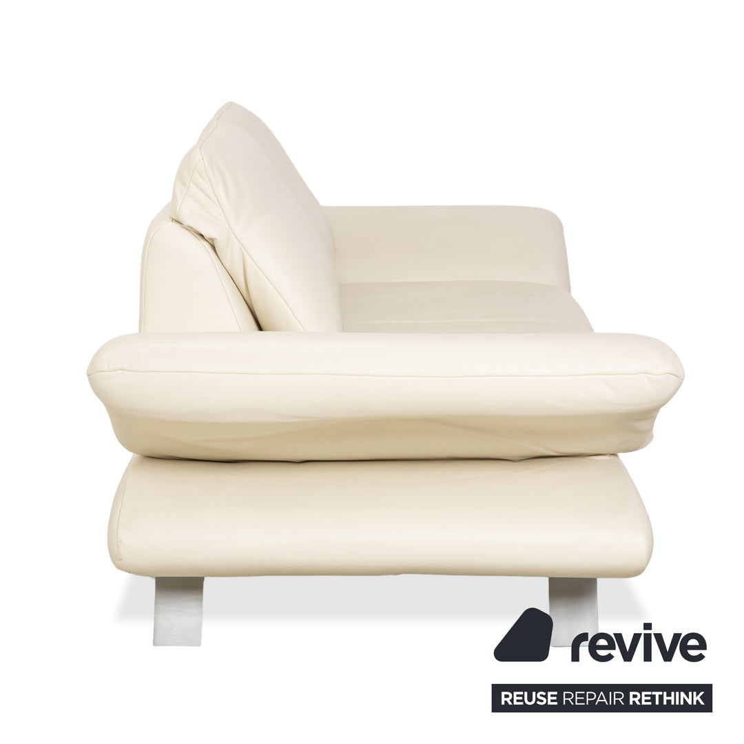 Koinor Velutti Leder Zweisitzer Creme manuelle Funktion Sofa Couch