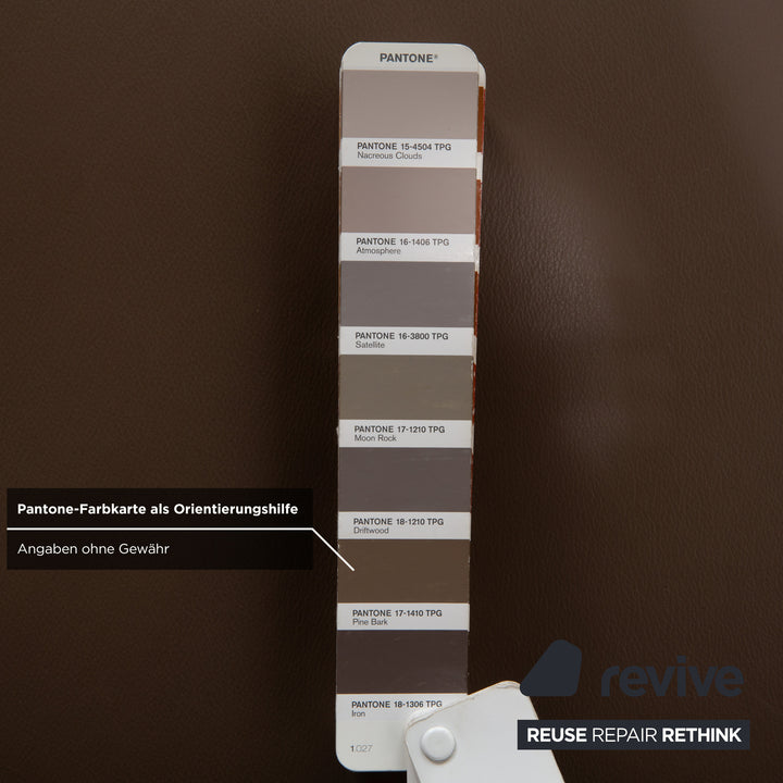 Koinor Vittoria Leder Zweisitzer Braun Taupe manuelle Funktion Sofa Couch