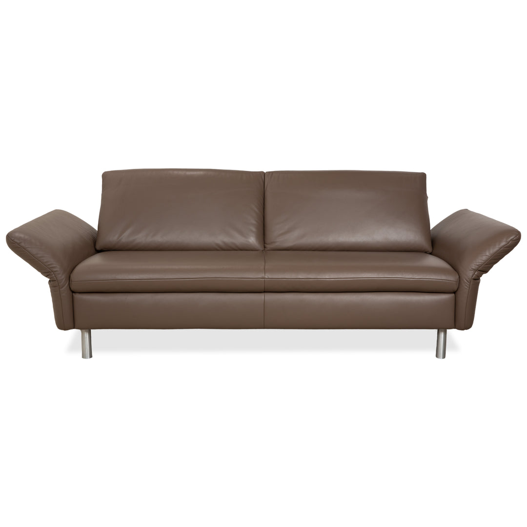 Koinor Vittoria Leder Zweisitzer Braun Taupe manuelle Funktion Sofa Couch