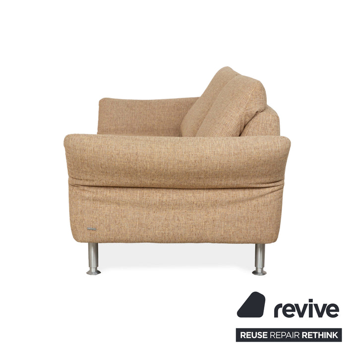 Koinor Vittoria Fabric Two Seater Beige Manual Function Sofa Couch