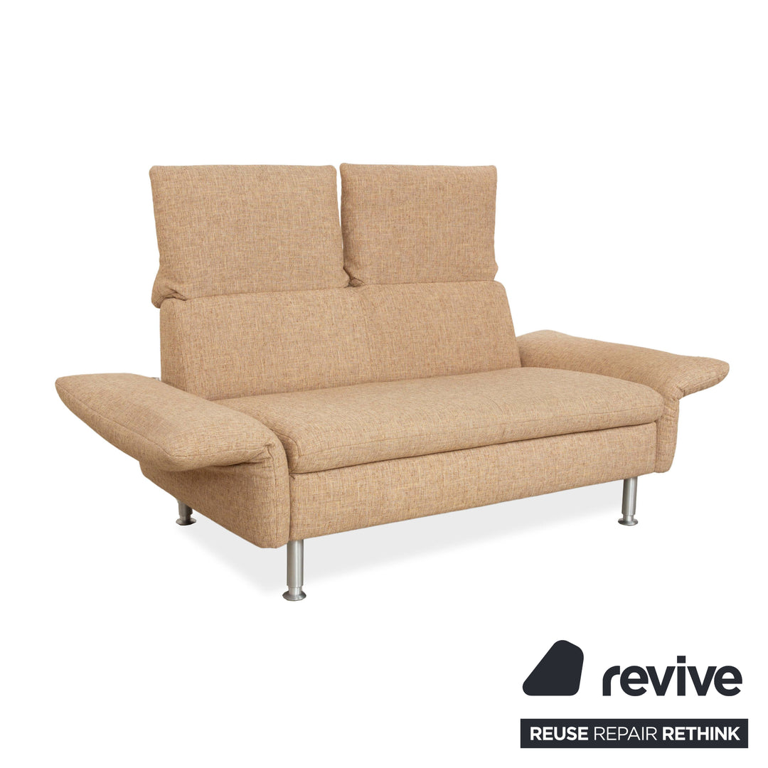 Koinor Vittoria Fabric Two Seater Beige Manual Function Sofa Couch