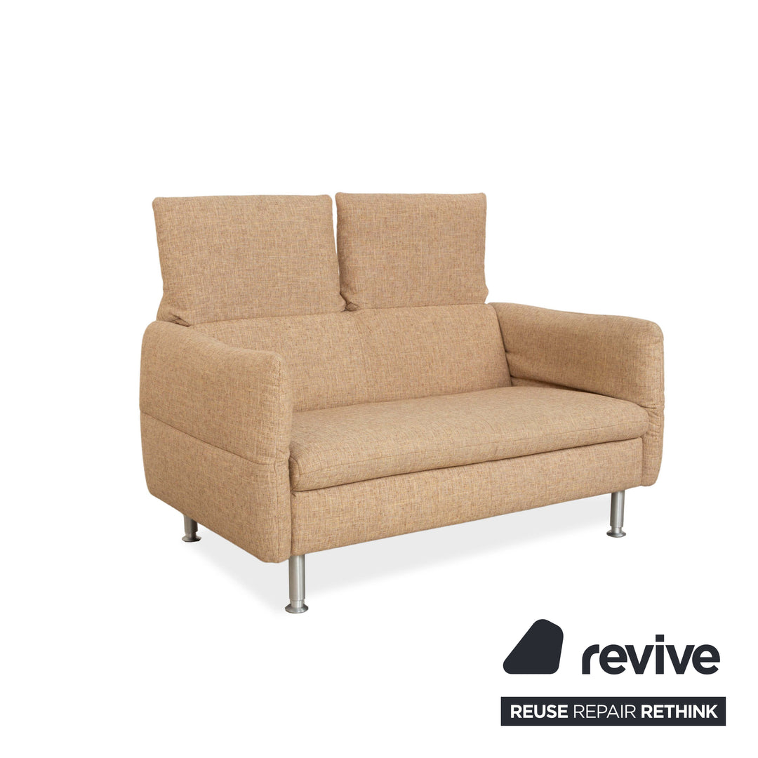 Koinor Vittoria Fabric Two Seater Beige Manual Function Sofa Couch