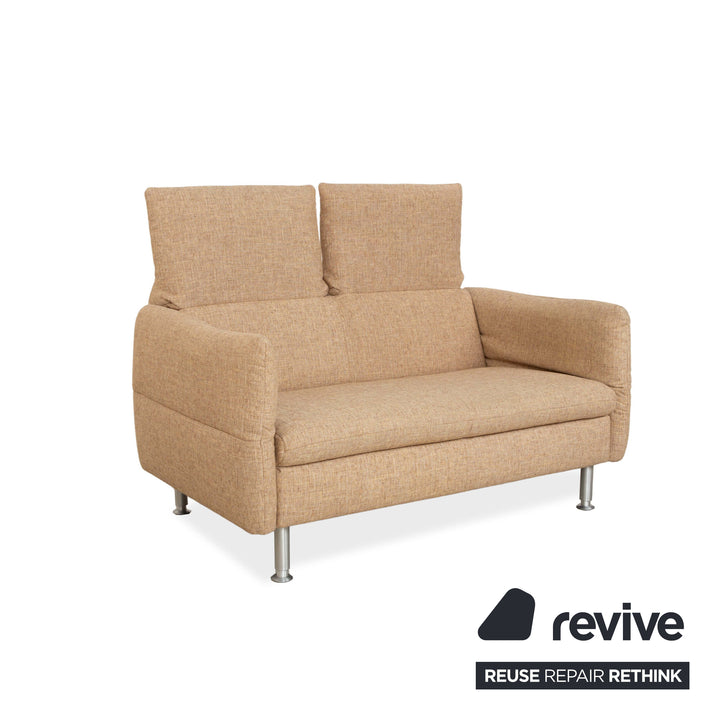 Koinor Vittoria Fabric Two Seater Beige Manual Function Sofa Couch