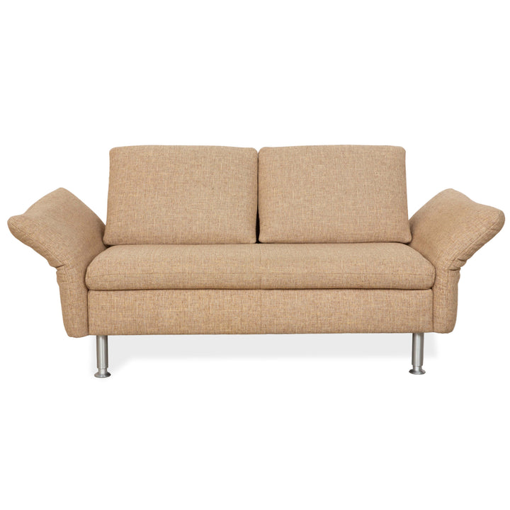 Koinor Vittoria Canapé 2 Places en Tissu Beige à Fonction Manuelle