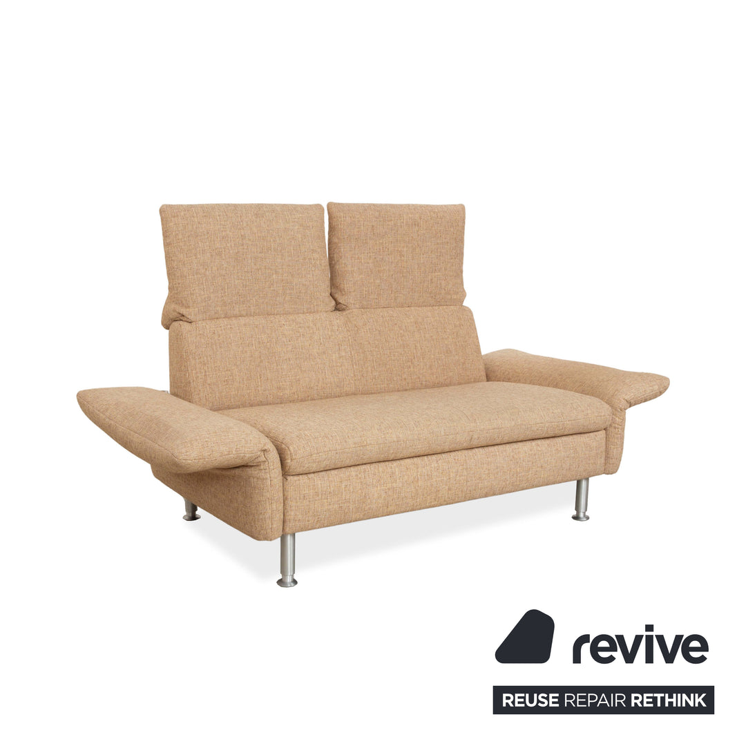 Koinor Vittoria Stoff Zweisitzer Beige manuelle Funktion Sofa Couch