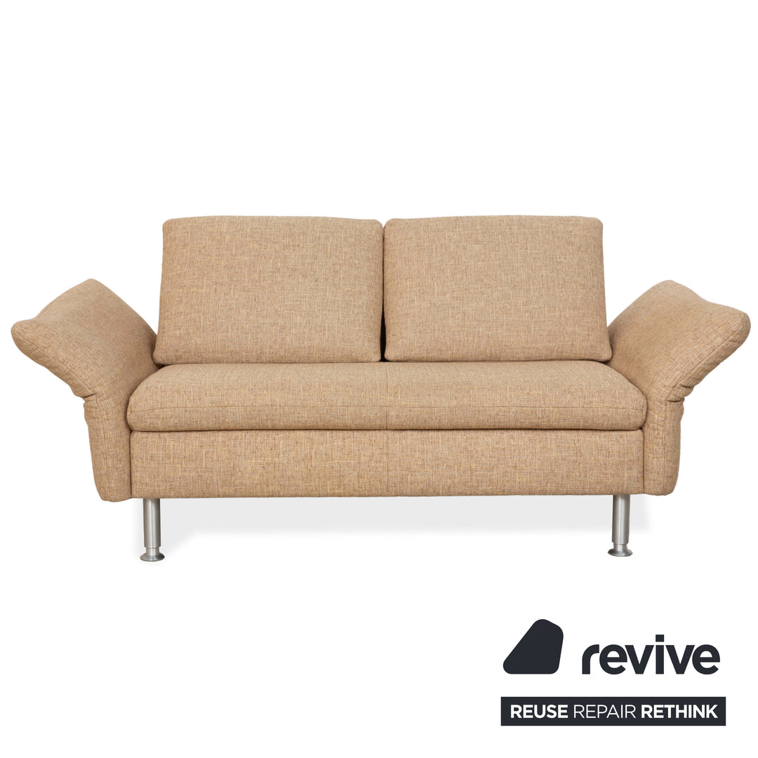 Koinor Vittoria Fabric Two Seater Beige Manual Function Sofa Couch