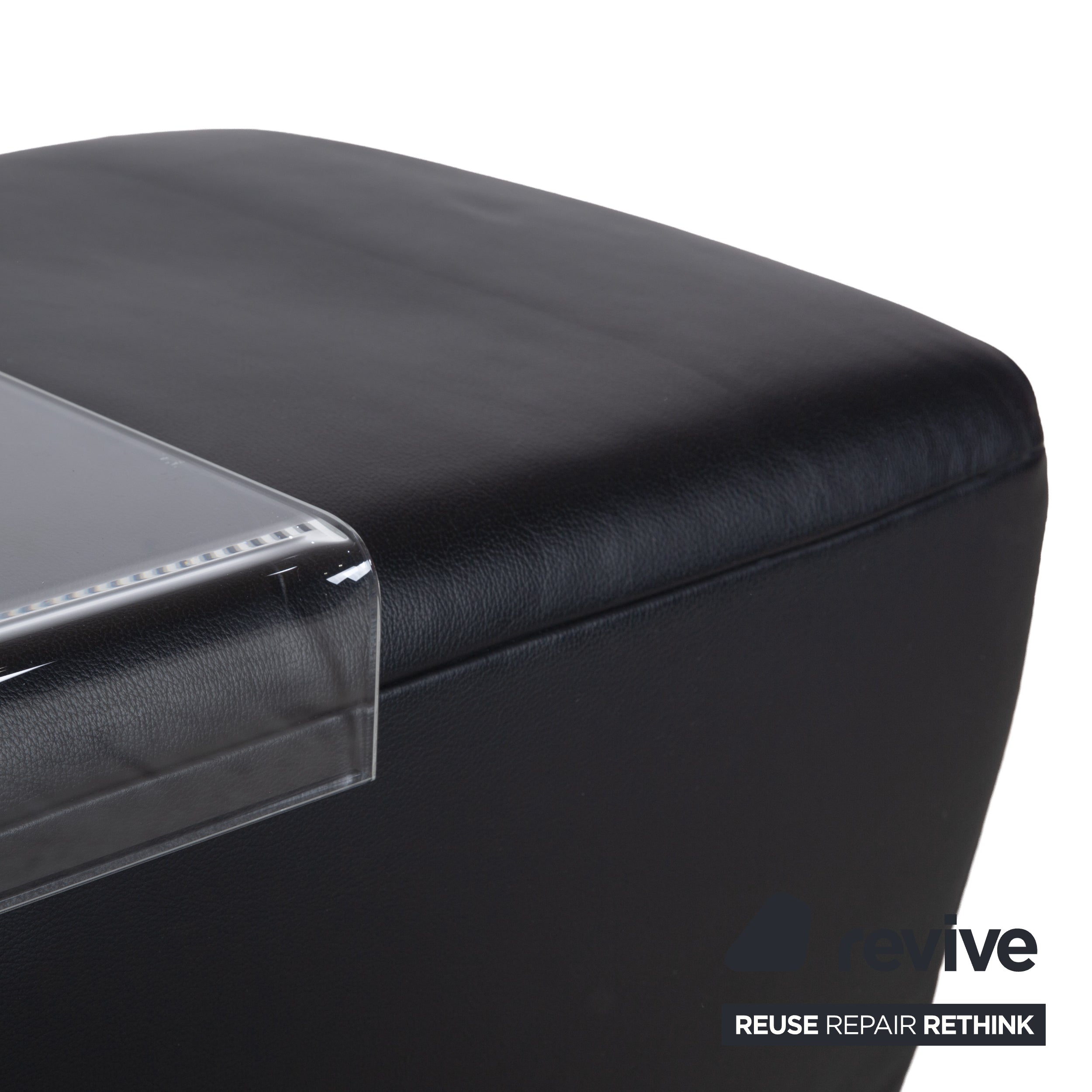 Koinor Volare Garnitur Leder Zweisitzer Dreisitzer Hocker Couchtisch Schwarz manuelle Funktion Sofa Couch