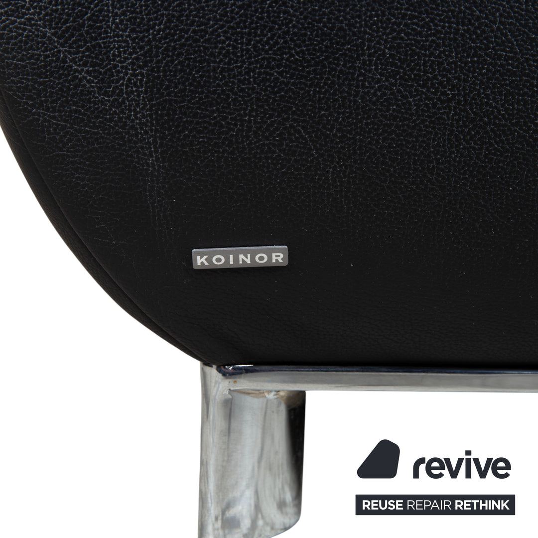 Koinor Volare Garnitur Leder Zweisitzer Dreisitzer Schwarz manuelle Funktion Sofa Couch