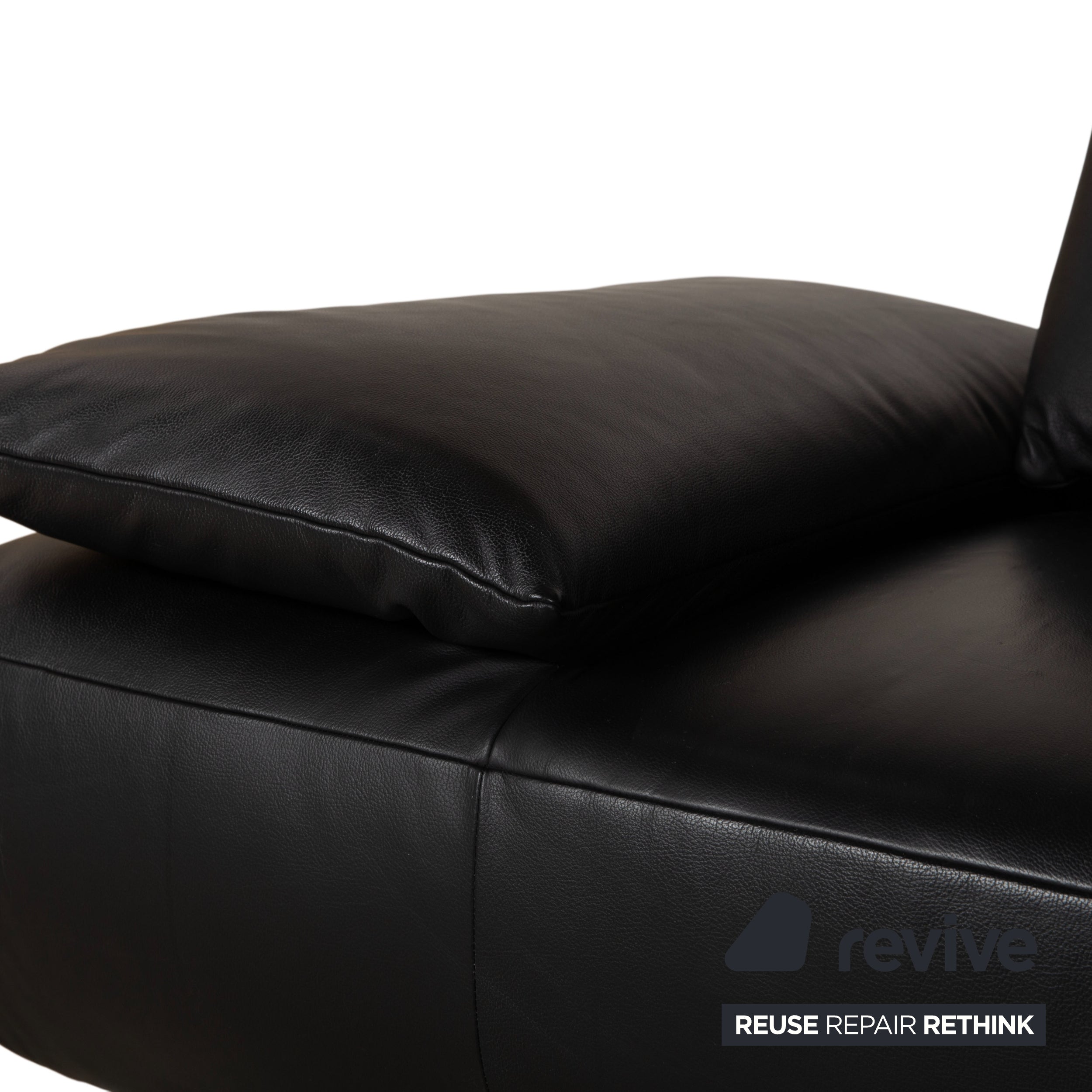 Koinor Volare Garnitur Leder Zweisitzer Dreisitzer Schwarz manuelle Funktion Sofa Couch