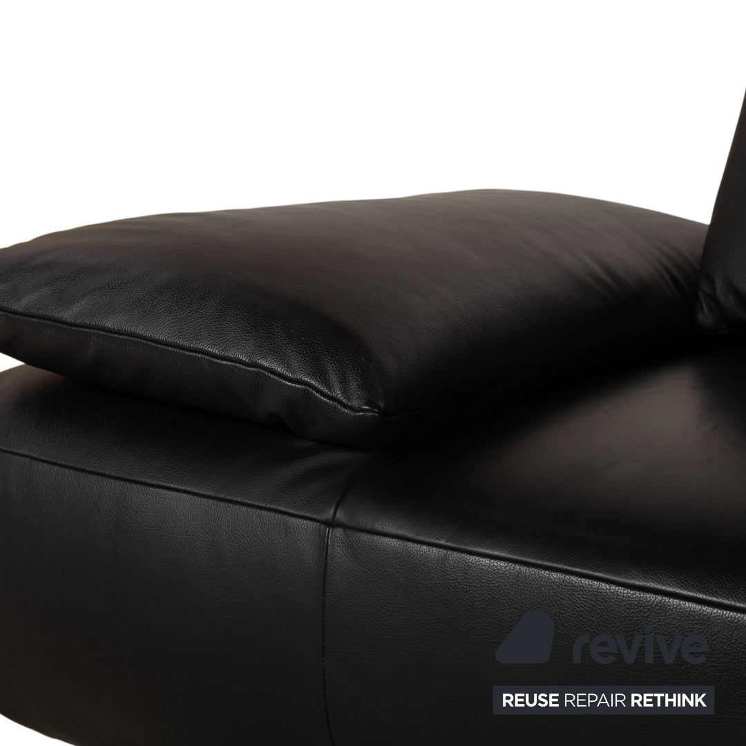 Koinor Volare Suite Leather Two-seater Three-seater Black Manual Function Sofa Couch