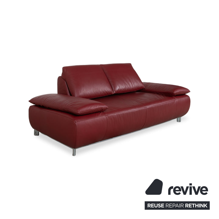 Koinor Volare Garnitur Leder Zweisitzer Sessel Rot manuelle Funktion Sofa Couch