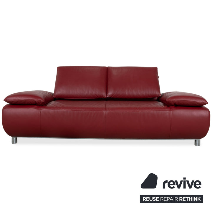 Koinor Volare Garnitur Leder Zweisitzer Sessel Rot manuelle Funktion Sofa Couch