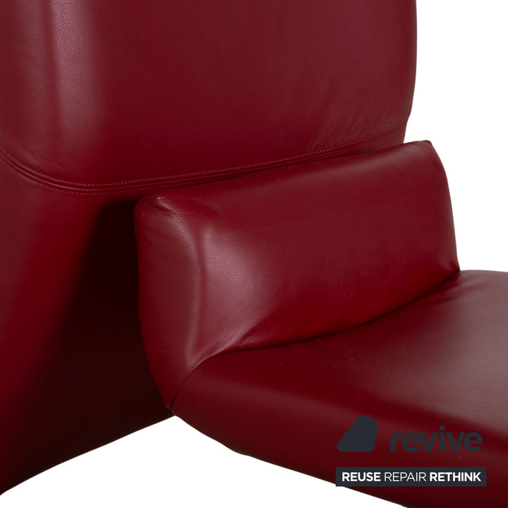 Koinor Volare Garnitur Leder Zweisitzer Sessel Rot manuelle Funktion Sofa Couch