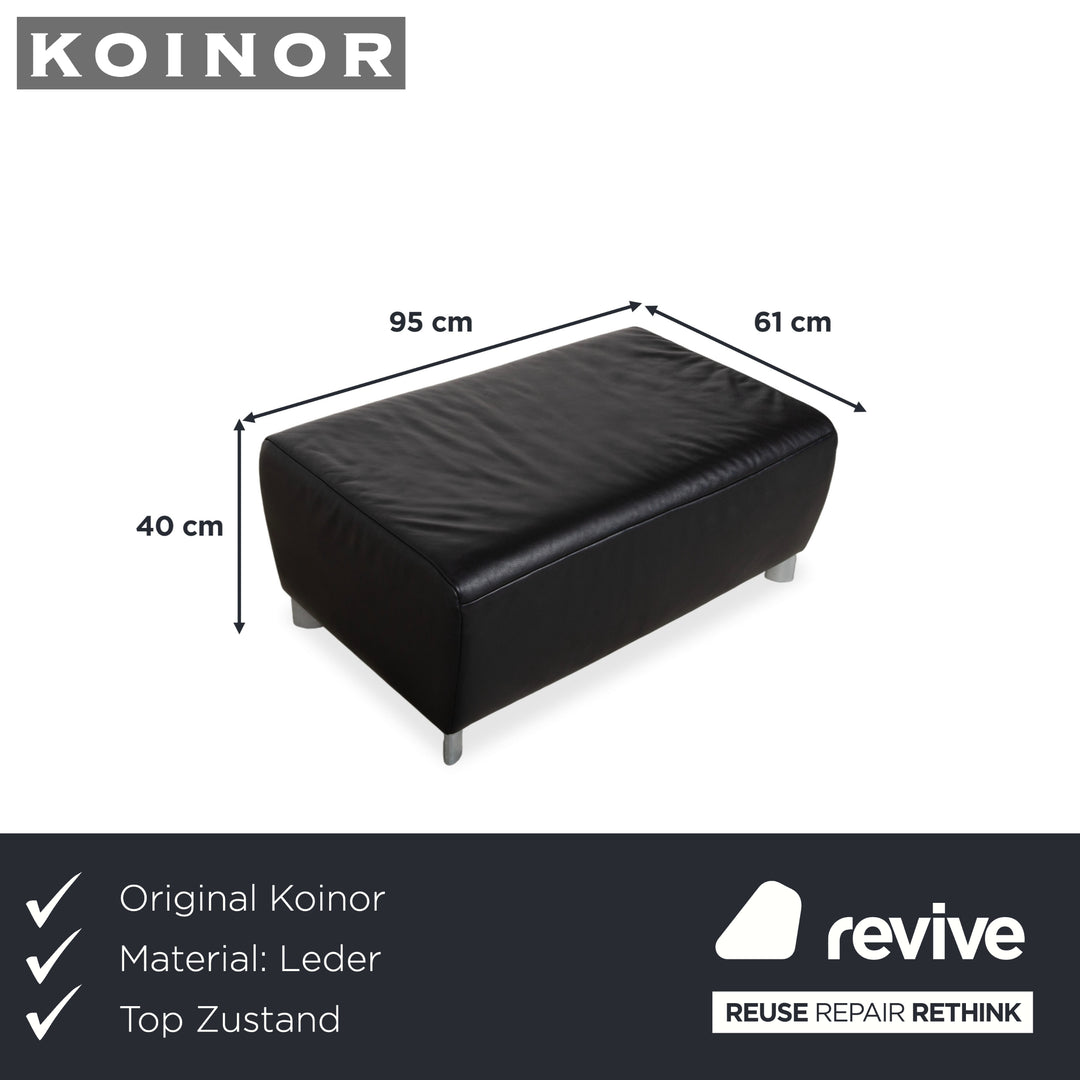 Koinor Volare Hocker Leder Sofa Schwarz