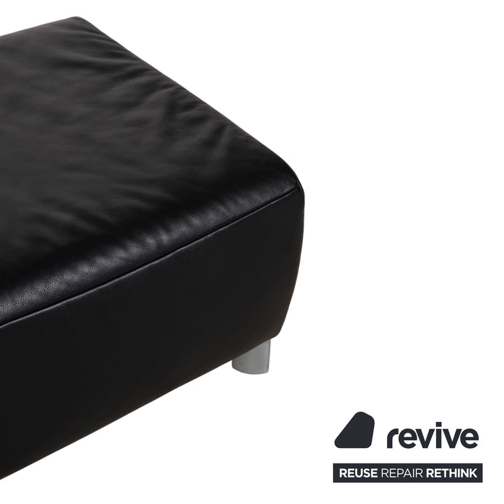 Koinor Volare Hocker Leder Sofa Schwarz