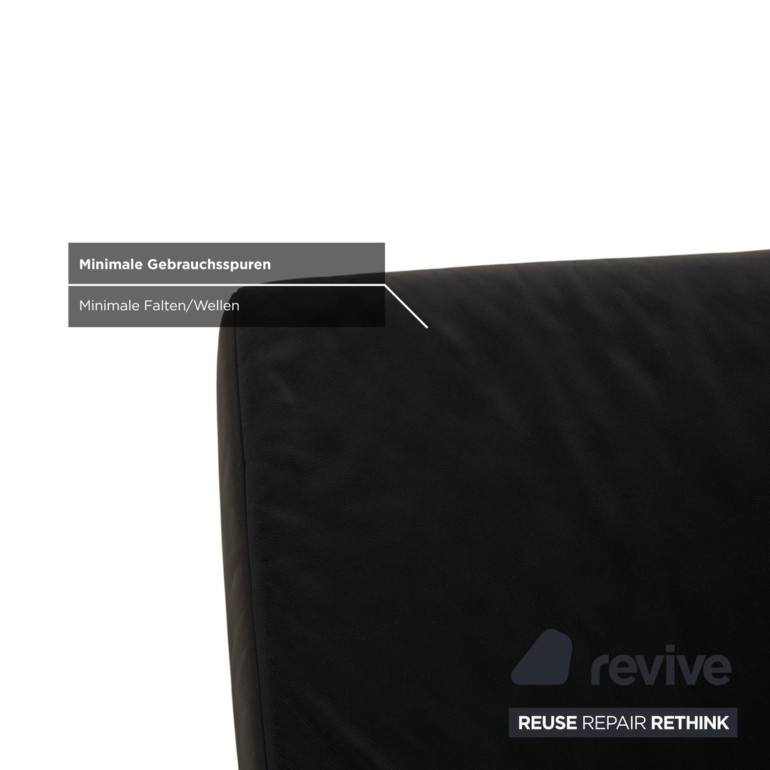 Koinor Volare Hocker Leder Sofa Schwarz
