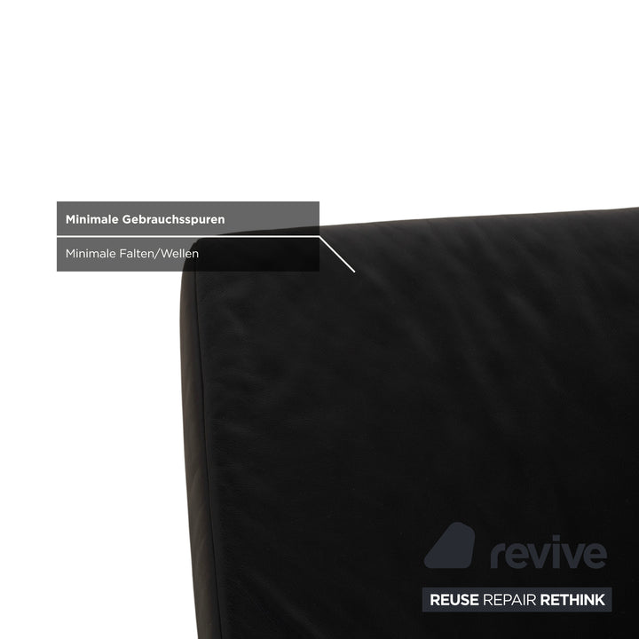 Koinor Volare Hocker Leder Sofa Schwarz