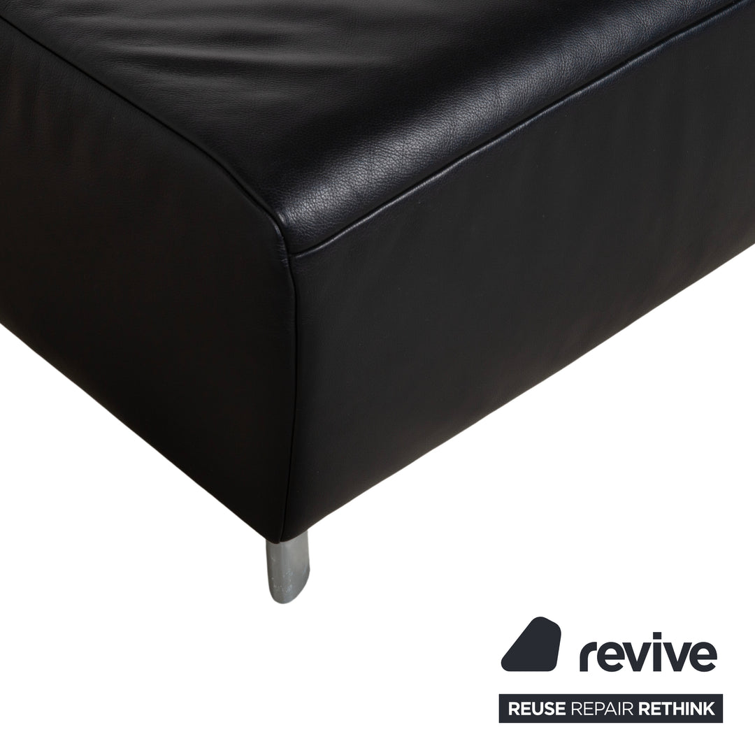 Koinor Volare Hocker Leder Sofa Schwarz