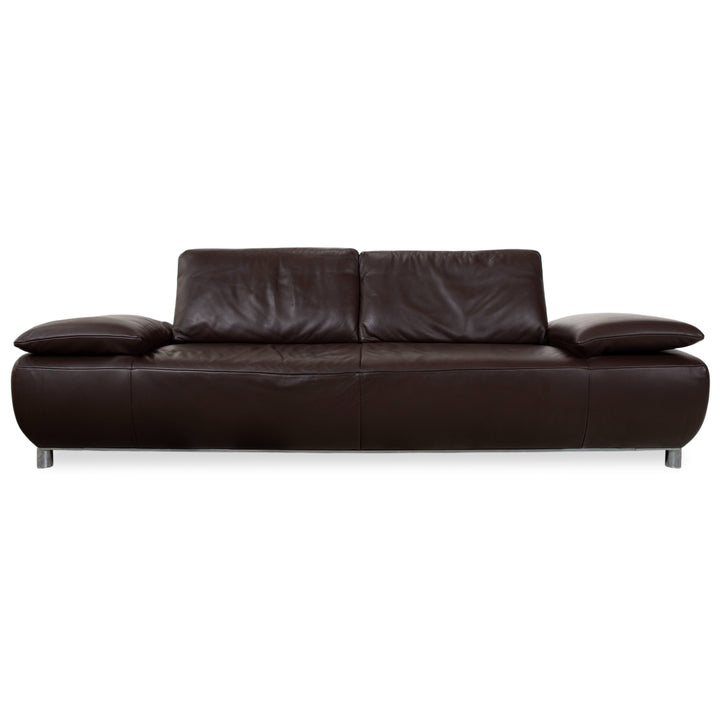Koinor Volare Leder Dreisitzer Braun manuelle Funktion Sofa Couch