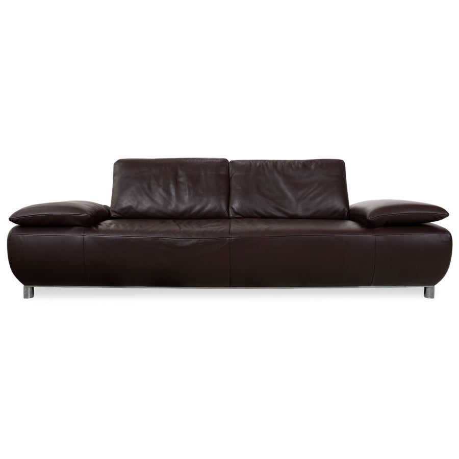 Koinor Volare Leder Dreisitzer Braun manuelle Funktion Sofa Couch