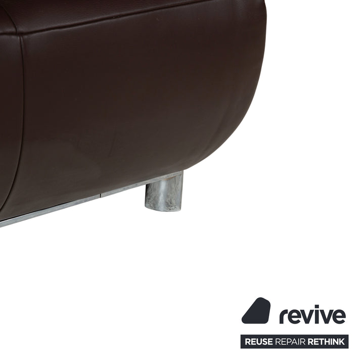 Koinor Volare Leder Dreisitzer Braun manuelle Funktion Sofa Couch