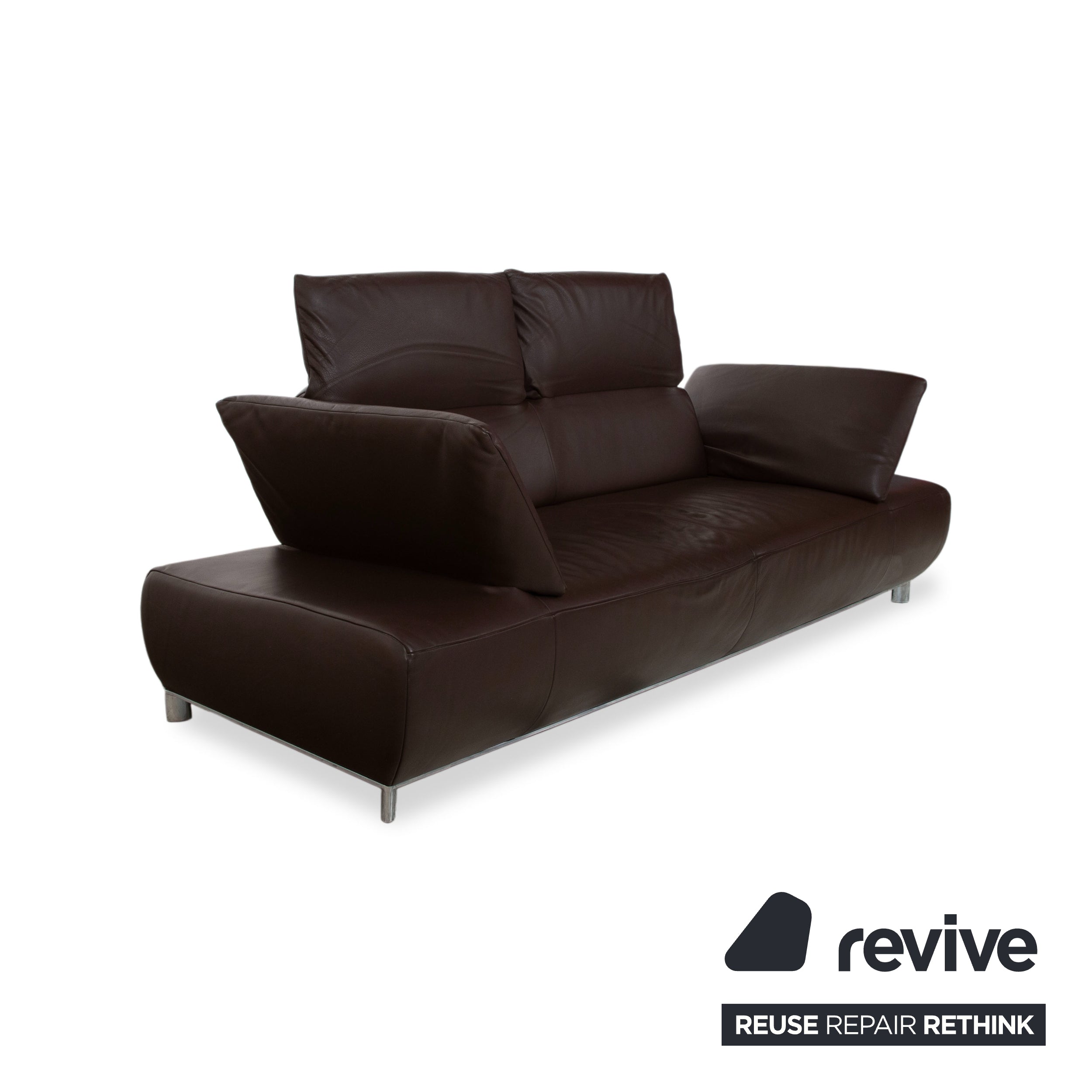 Koinor Volare Leder Dreisitzer Braun manuelle Funktion Sofa Couch
