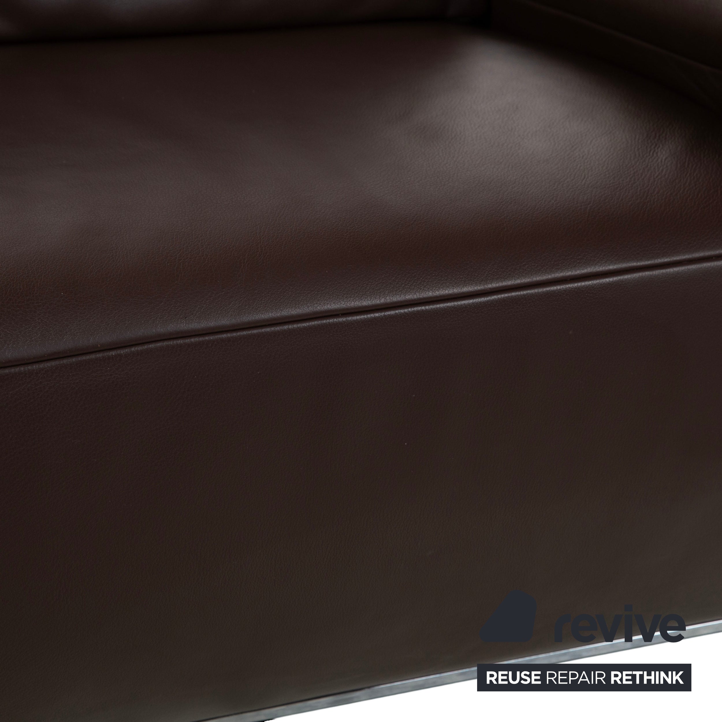 Koinor Volare Leder Dreisitzer Braun manuelle Funktion Sofa Couch