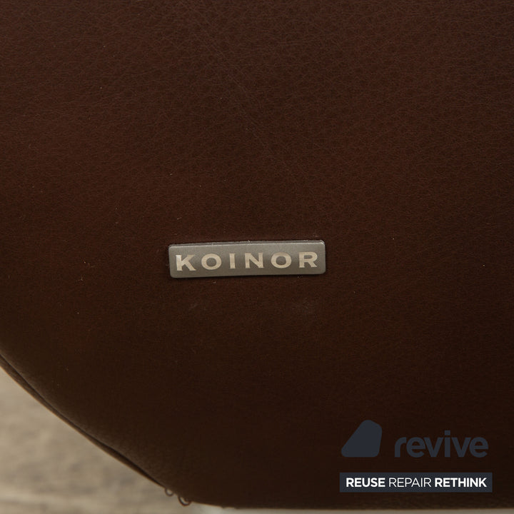 Koinor Volare Leather Three Seater Brown Sofa Couch Manual Function