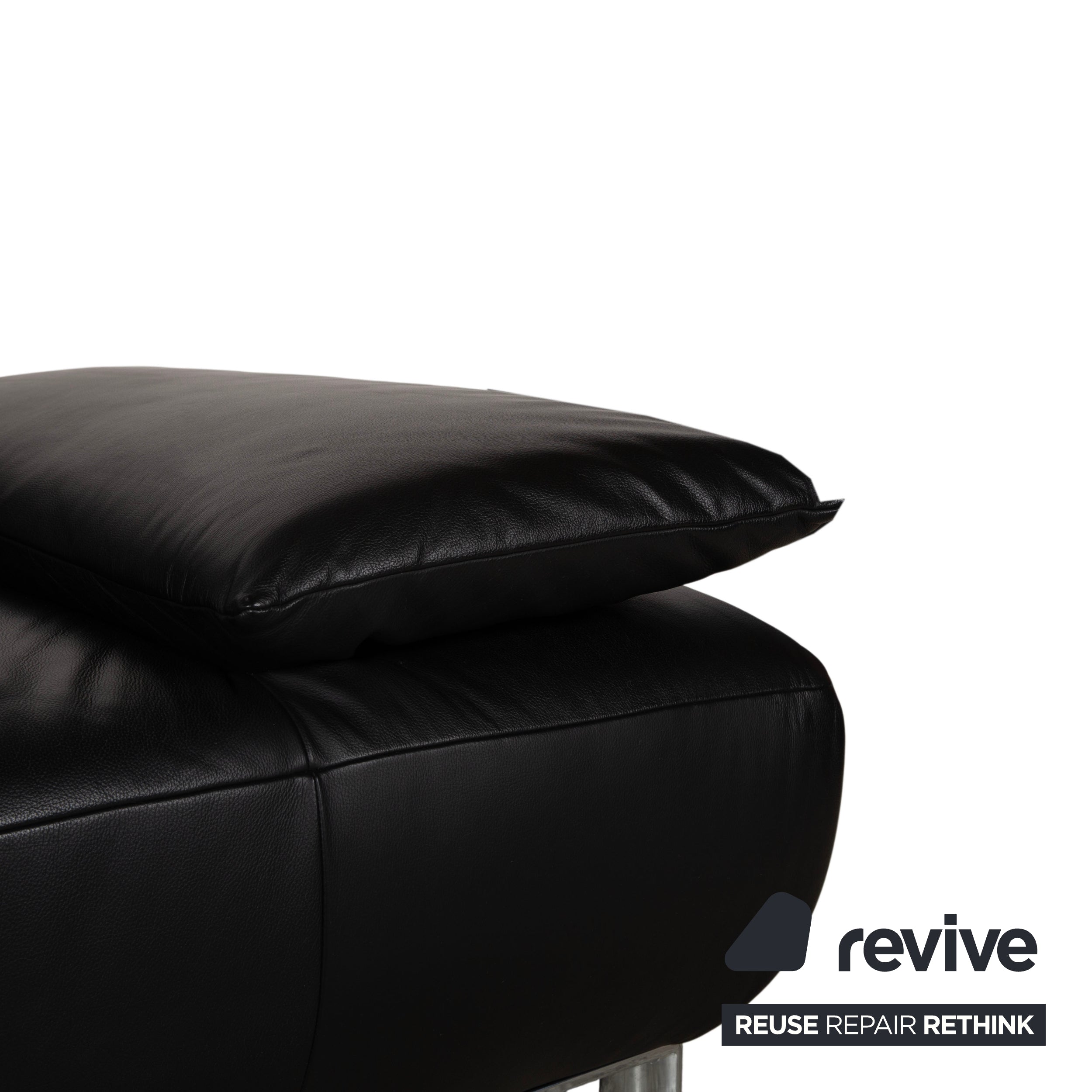 Koinor Volare Leder Dreisitzer Schwarz Sofa Couch manuelle Funktion