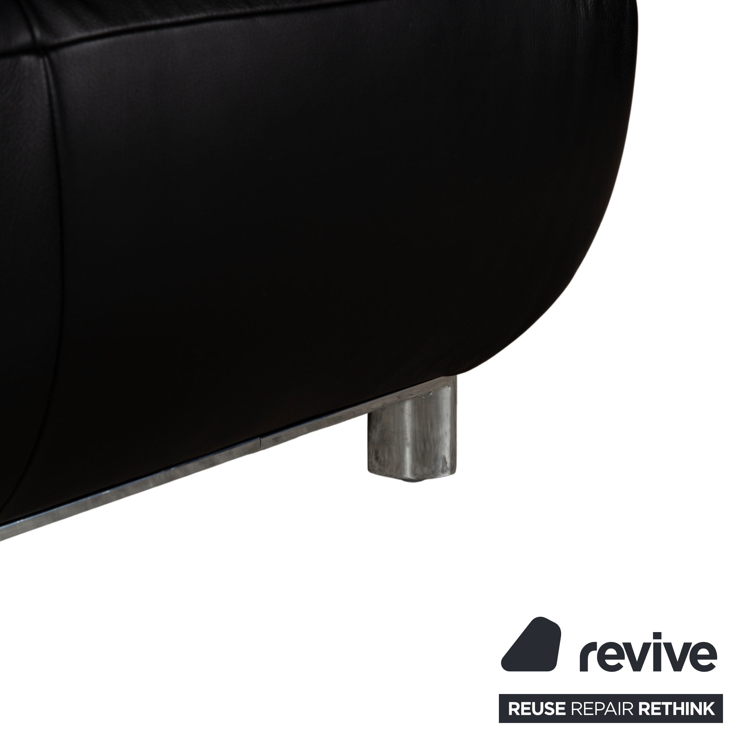 Koinor Volare Leder Dreisitzer Schwarz Sofa Couch manuelle Funktion