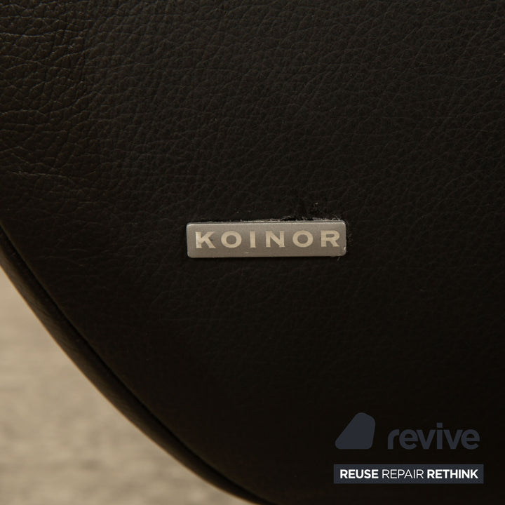 Koinor Volare Leder Dreisitzer Schwarz Sofa Couch manuelle Funktion
