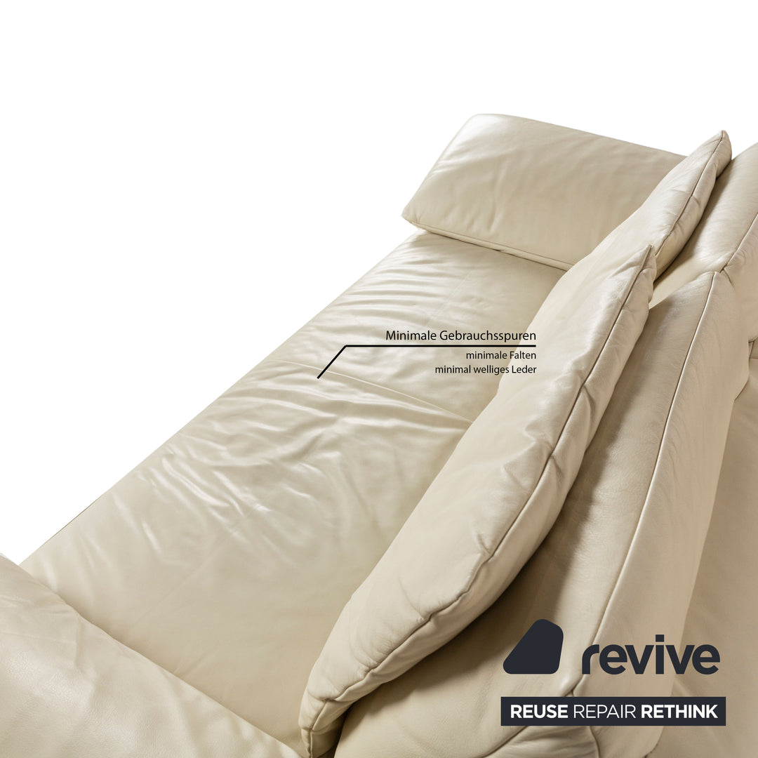 Koinor Volare Leather Two-Seater Sofa Cream Manual Function Sofa Couch