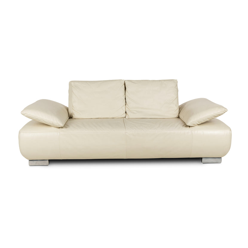 Koinor Volare Leder Zweisitzer Sofa Creme manuelle Funktion Sofa Couch